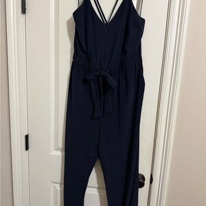 Vince Camuto Navy Jumpsuit